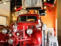 Old red fire truck Royalty Free Stock Photo