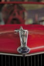 Old Red Ford Fire Truck hood and V8 Emblem