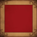 an old red frame with a gold border Royalty Free Stock Photo