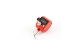 Old red hand tally counter Royalty Free Stock Photo