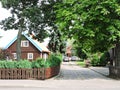 Old red home, Lithuania Royalty Free Stock Photo