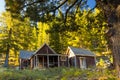 Old Red House in the Woods Royalty Free Stock Photo