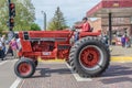 Old Red International tractor in Pella, Iowa. Royalty Free Stock Photo