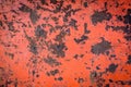 old red iron wall has rust and stains on the background Royalty Free Stock Photo