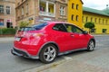 Old red Japanese car Honda Civic Type S parked Royalty Free Stock Photo