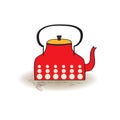 Old red kettle Royalty Free Stock Photo