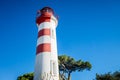 Old red lighthouse in La Rochelle harbor, France Royalty Free Stock Photo
