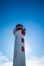 Old red lighthouse in La Rochelle harbor, France Royalty Free Stock Photo