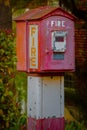 Old fire alarm box Royalty Free Stock Photo