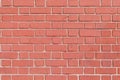 Old red ochre painted clean brick wall Royalty Free Stock Photo