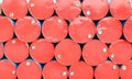 Oil red barrells background in hong kong pier