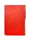 Old red paper, hardcover of book, abstract texture, vintage back Royalty Free Stock Photo