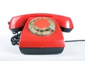 An old red phone Royalty Free Stock Photo