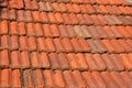 Old red roof texture tile Royalty Free Stock Photo