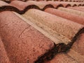 Roof tile pattern. Exterior, tiling background Royalty Free Stock Photo