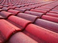 Roof tile pattern. Exterior, tiling background Royalty Free Stock Photo