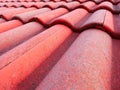 Roof tile pattern. Exterior, tiling background Royalty Free Stock Photo