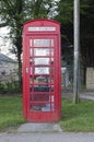 Old red telephone box used as the Brinkworth village book exchange Royalty Free Stock Photo