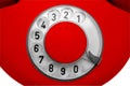 Old red telephone dial Royalty Free Stock Photo