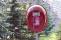 Old red telephone Royalty Free Stock Photo