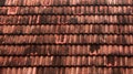 Old red tiles roof background with daylight Royalty Free Stock Photo