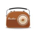 old red Vintage Radio Vector