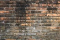 A Old red-white-black brick wall. Rough surface texture. dirty brick wall. Royalty Free Stock Photo