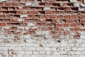 Old red-white brick wall Royalty Free Stock Photo