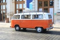 Old bus in front of VÃÂ¡rkert BazÃÂ¡r in Budapest