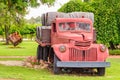 Old red wine barrel truck - Perth Royalty Free Stock Photo