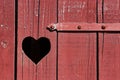 Old door with heart Royalty Free Stock Photo