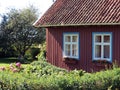 Old beautiful home in village, Lithuania Royalty Free Stock Photo