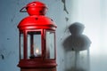 Old red xmas lantern