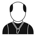 Old referee icon simple vector. Judge player