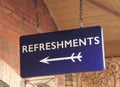 Old Refreshments Sign.
