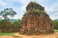 Old reiligous buildings from the Champa empire - cham culture. In my son, near Hoi an, Vietnam. World heritage site. Royalty Free Stock Photo