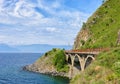 Old reinforced concrete bridge near Lake Baikal Royalty Free Stock Photo