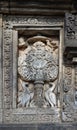 Old Reliefs background image still wet at Prambanan Temple in Indonesia.