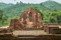 Old religious buildings from the Champa empire - cham culture. In my son, near Hoi an, Vietnam. World heritage site. Royalty Free Stock Photo