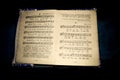 Old religious hymns book