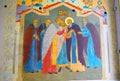 Old religious painting in Trinity Sergius Lavra