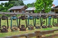 Old remainder blow porches in vintage style resort Royalty Free Stock Photo