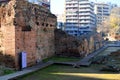 Old remains of the palace of the Roman Emperor Galerius in Thessaloniki, Greece. Royalty Free Stock Photo