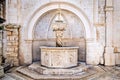 Old renaissance fountain inside old town Dubrovnik.