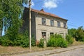 An old resettled house of German construction on Krasnoarmeyskaya street. Bagrationovsk, Kaliningrad region