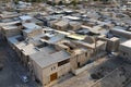 Old residential area mahalla in the old city. Arieal view. Bukhara Royalty Free Stock Photo