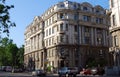 An old residential building on Kamennoostrovsky Prospekt No. 73-75. Summer urban landscape.