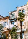 Beautiful tropical colonial style architecture of a residential building in Opatia, Croatia. Royalty Free Stock Photo