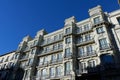 Old residential buildings in central Madrid, Spain. Spanish houses. Real estate, renovation and maintenance concepts. Vintage