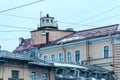 Russia, St. Petersburg, January 2020. Typical view of residential buildings in the old part of the city. Royalty Free Stock Photo